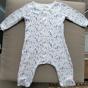 Fall Garden Floral Magnetic Me organic cotton magnetic footie